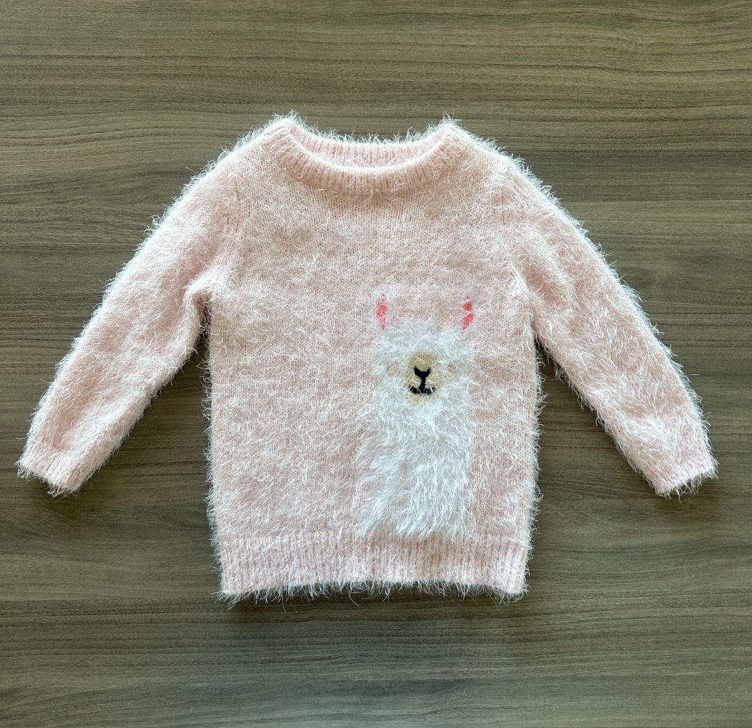 Pink Llama Cat & Jack Sweater, 2T