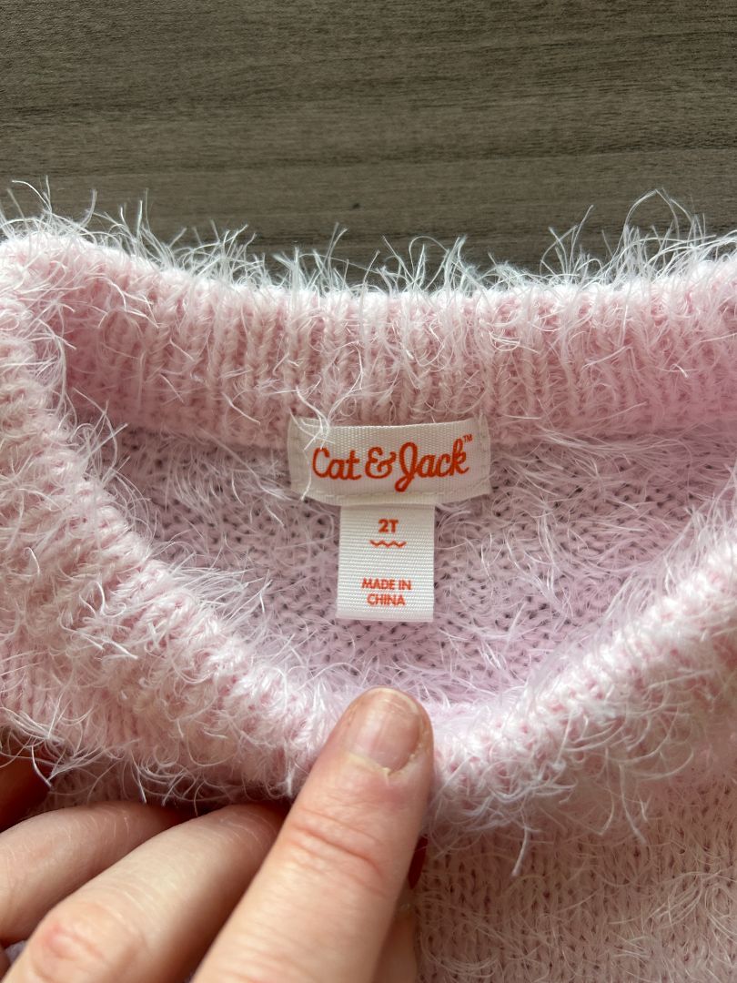 Pink Llama Cat & Jack Sweater, 2T